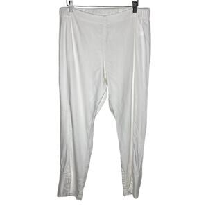 J Jill Linen Stretch Womens Size Small White Ankle Pants Pull‎ On Linen Blend